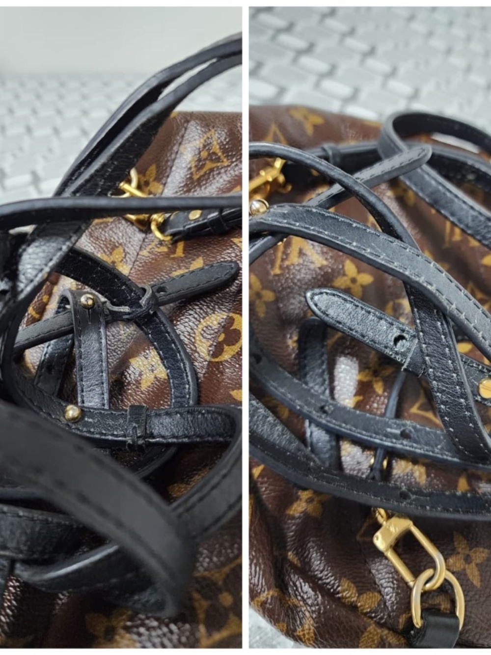 Authentic LOUIS VUITTON Monogram Palm Springs Mini Backpack Brown - Picture 14 of 16